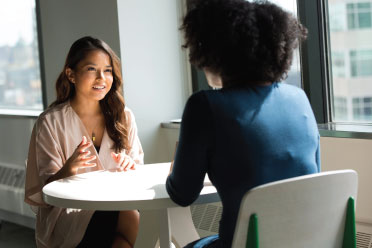 Picture of two women in a meeting